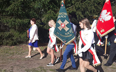 Reprezentacja naszej szkoły na dożynkach w Margoninie. 